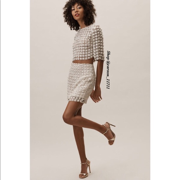 NWT Anthropologie Champagne Pearl Two Pieces Set - Picture 2 of 6